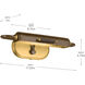 Caillier 13 watt 17.25 inch Lacquered Bronze Picture Light Wall Light