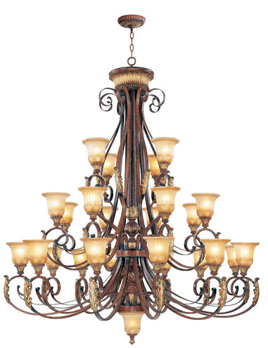 Villa Verona 25 Light 60 inch Verona Bronze with Aged Gold Leaf Accents Chandelier Ceiling Light
