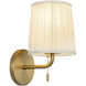 Alora Mood Scout 1 Light 6 inch Brushed Gold and White Linen Wall/Vanity Light Wall Light