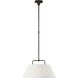 Amber Lewis Serrato LED 20 inch Bronze Hanging Shade Ceiling Light