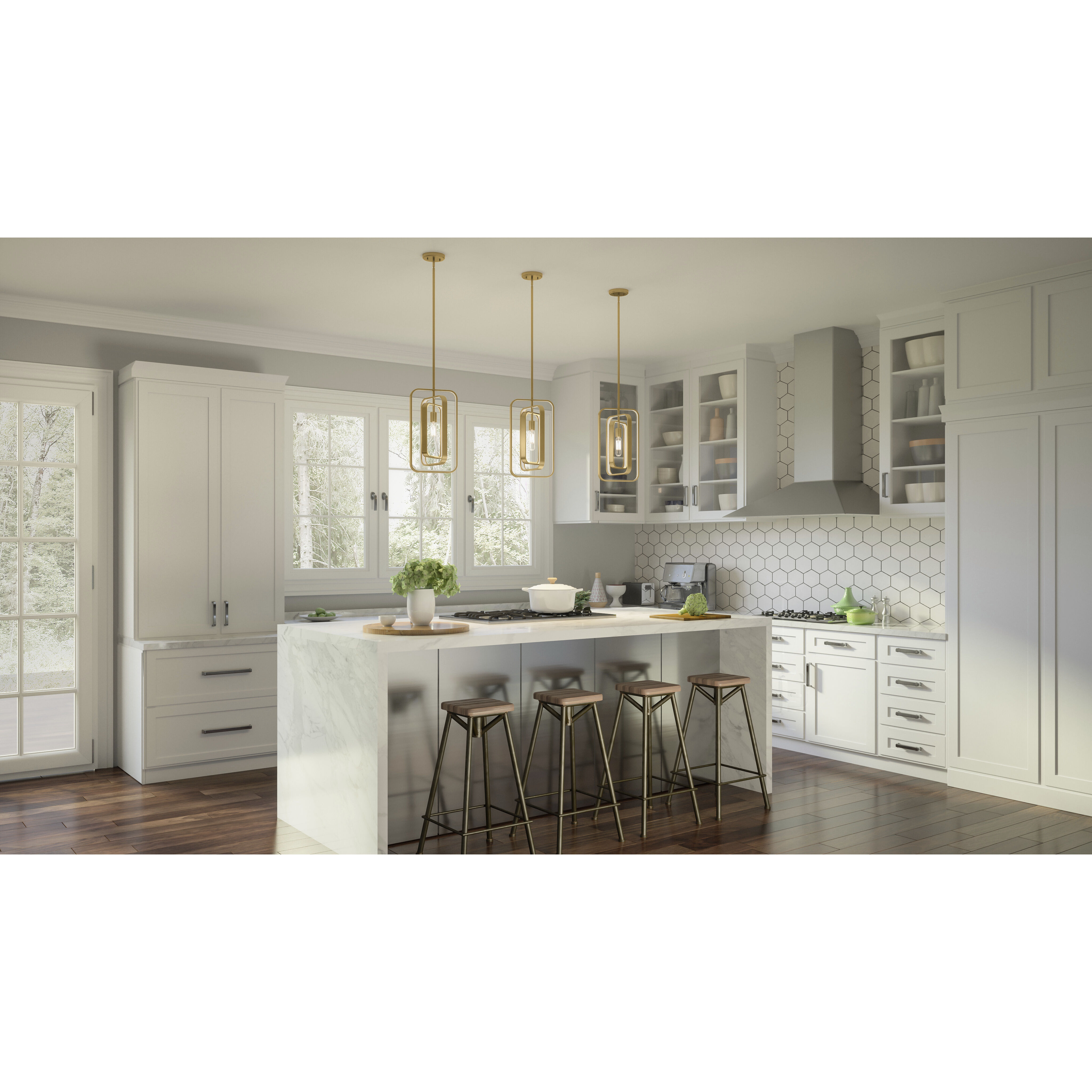 Dupree 1 Light 10 inch Brushed Weathered Brass Mini Pendant Ceiling Light