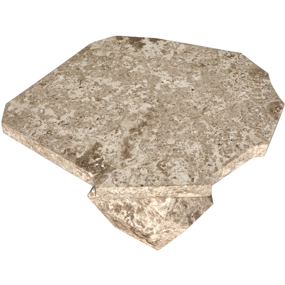 Rind 36 X 30.5 inch White Marble Accent Table