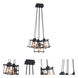 Kansas 6 Light 19 inch Matte Black Pendant Ceiling Light