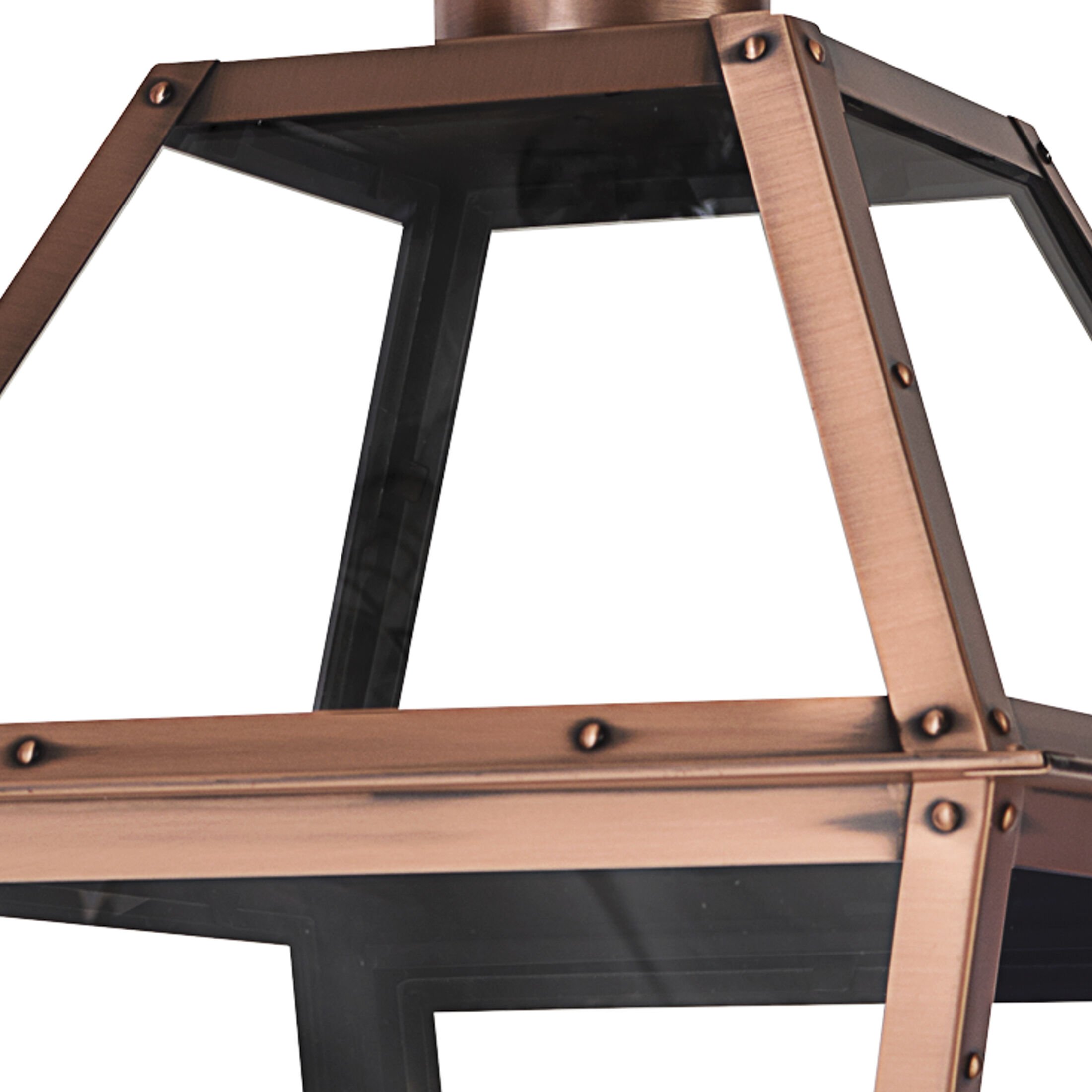 Rue De Royal 4 Light 26 inch Aged Copper Outdoor Post Lantern