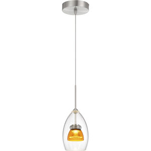 Double Glass LED 4 inch Clear Mini Pendant Ceiling Light