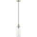 Art Glass 1 Light 5 inch Brushed Nickel Mini Pendant Ceiling Light