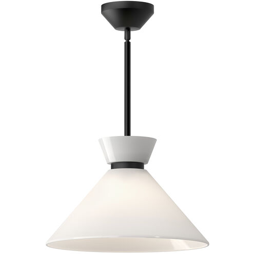 Alora Mood Halston 1 Light 14.13 inch Matte Black Pendant Ceiling Light