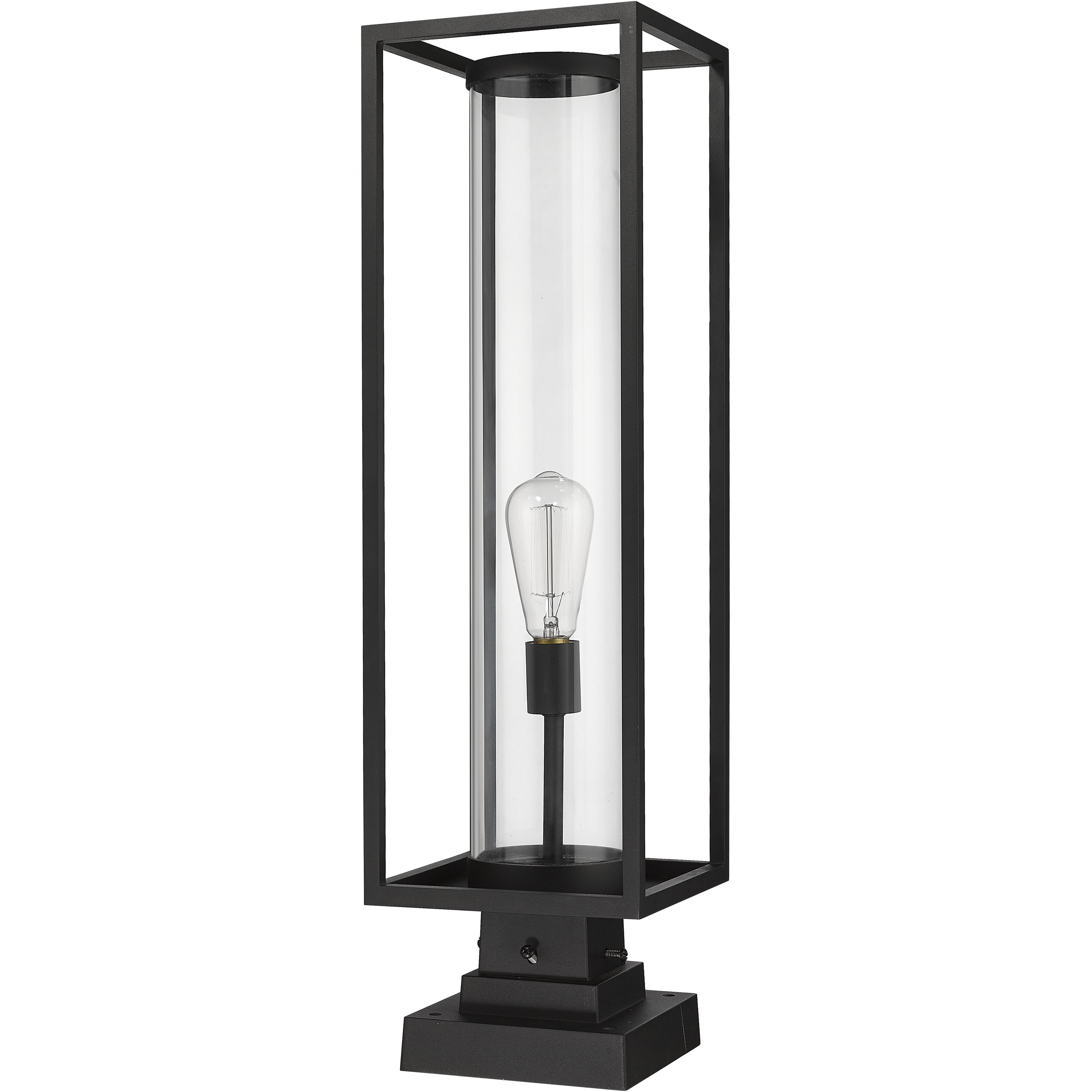 Dunbroch 1 Light 28.75 inch Black Outdoor Pier Mounted Fixture