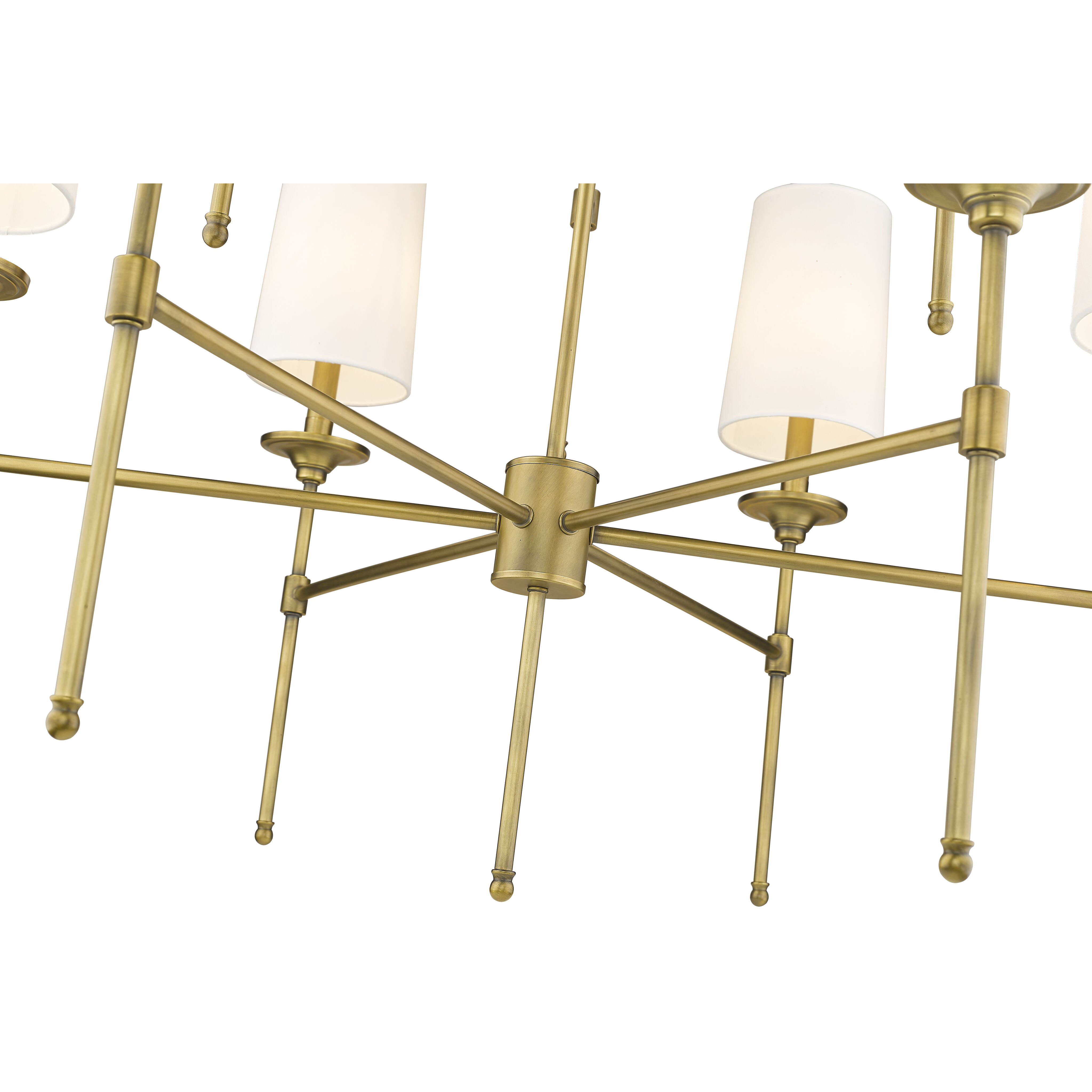 Emily 9 Light 38 inch Rubbed Brass Chandelier Ceiling Light