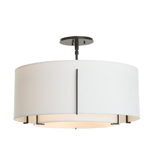 Exos 3 Light 22.9 inch Oil Rubbed Bronze Semi-Flush Ceiling Light in Natural Anna