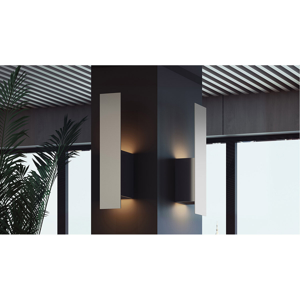 Reflex 2 Light 4 inch Satin Nickel Sconce Wall Light