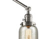Small Bell 30 inch 3.50 watt Satin Nickel Swing Arm Wall Light, Franklin Restoration