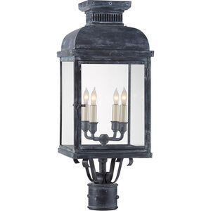 Chapman & Myers Suffork 4 Light 24.25 inch Weathered Zinc Outdoor Post Lantern