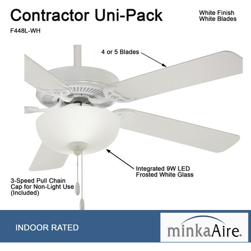 Contractor II Uni-Pack 52 inch White Ceiling Fan