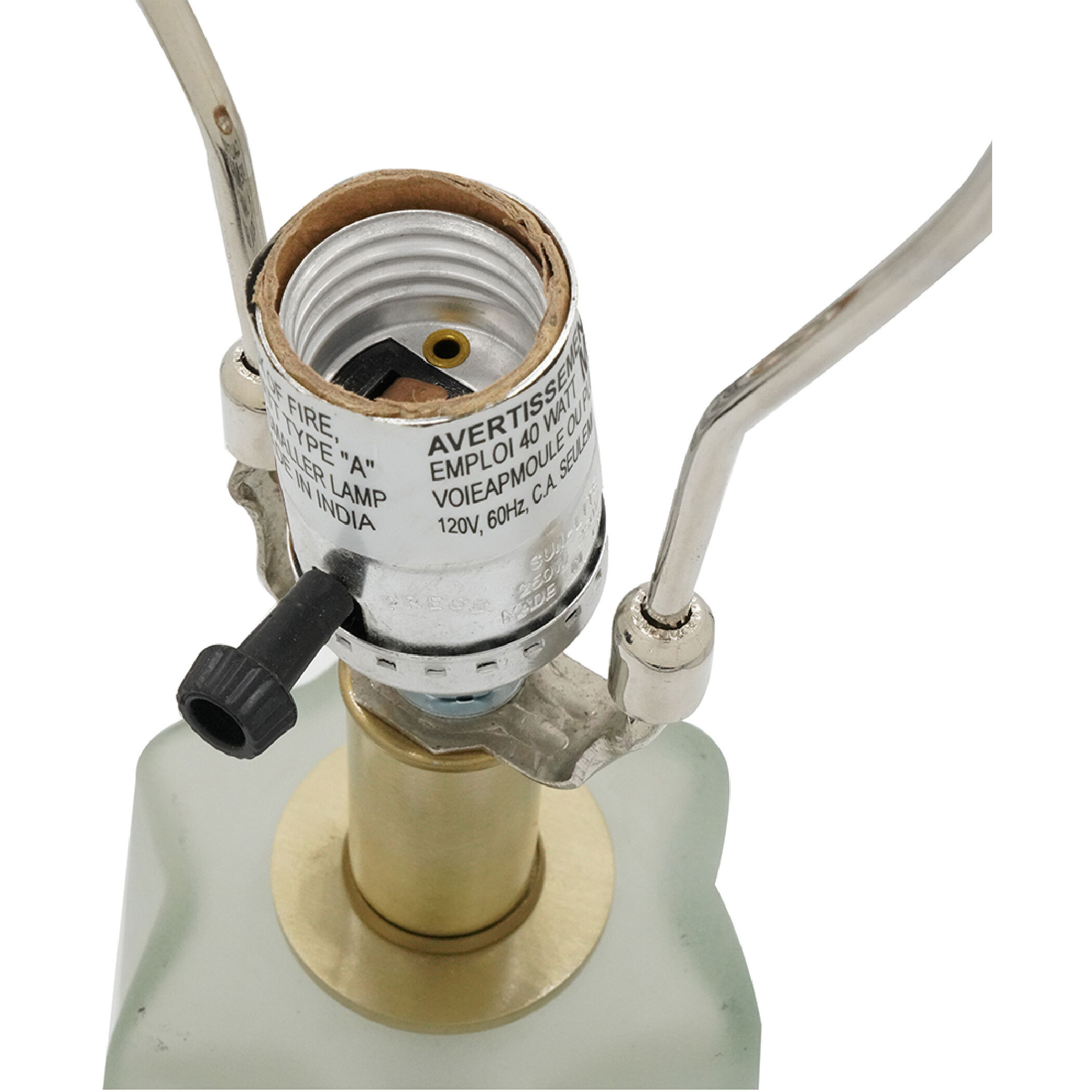 Nikolas 29.5 inch 60 watt White and Gold Table Lamp Portable Light