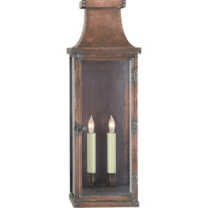 Chapman & Myers Bedford 2 Light 24 inch Natural Copper Outdoor Wall Lantern, Large
