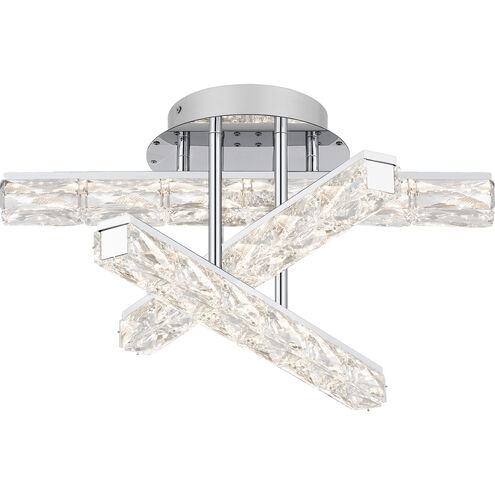 Comet 18 inch Polished Chrome Semi-Flush Mount Ceiling Light