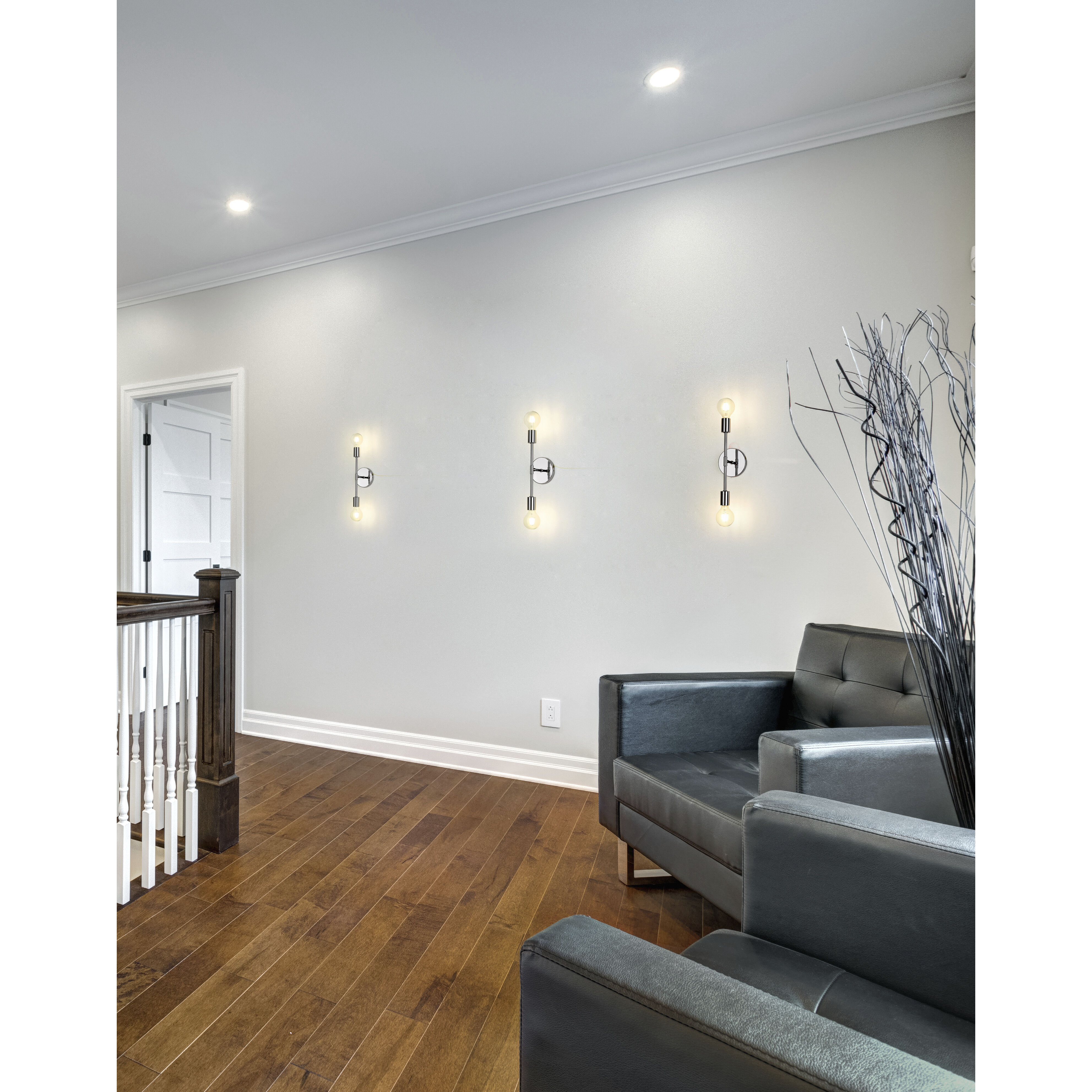 Modernist 2 Light 5 inch Chrome Wall Sconce Wall Light