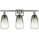 Ballston Brookhaven Almond 3 Light 26 inch Brushed Satin Nickel Bath Vanity Light Wall Light in Slate Glass