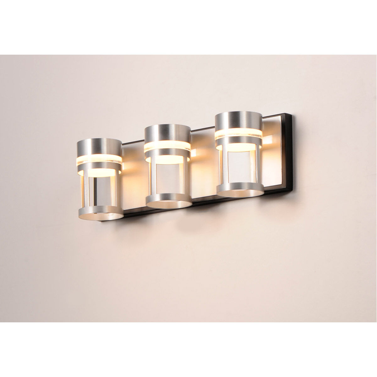 Accord LED 18 inch Black and Brushed Aluminum Bath Vanity Light Wall Light