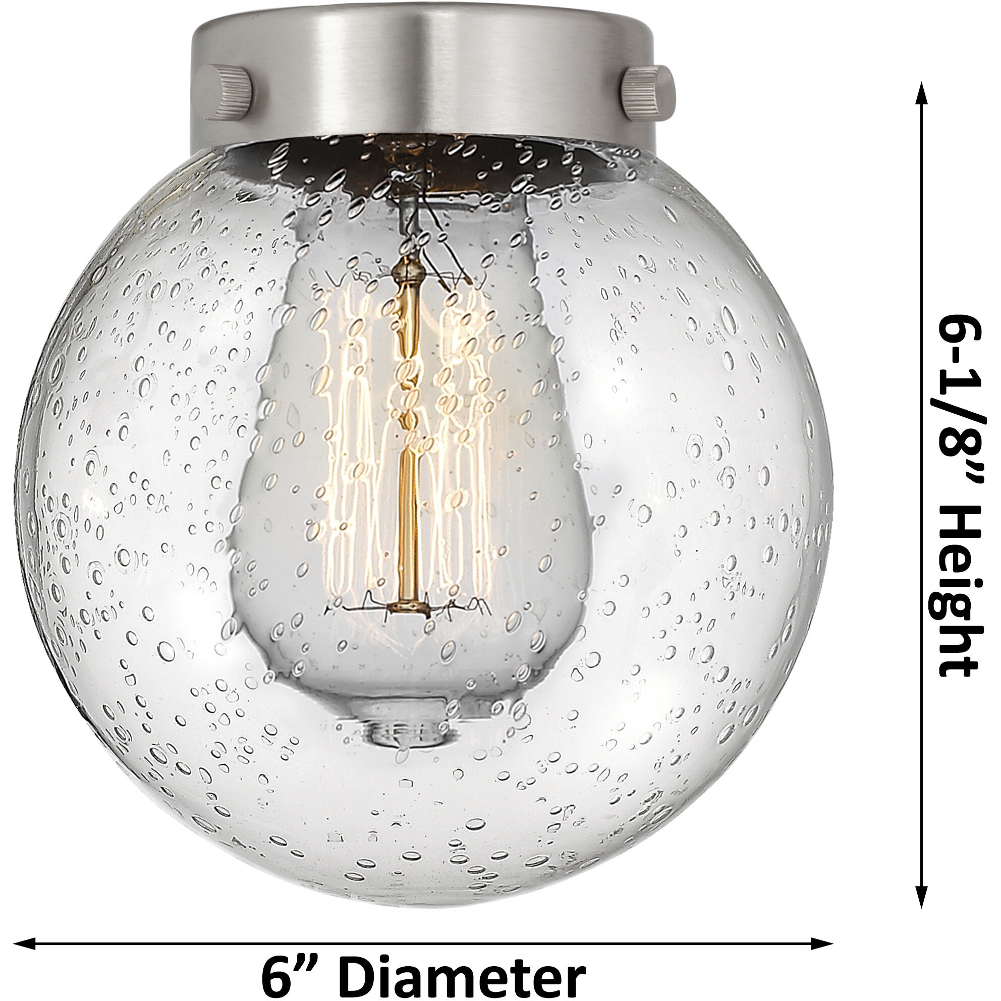 Franklin Restoration Beacon 1 Light 6 inch Brushed Satin Nickel Mini Pendant Ceiling Light in Incandescent, Seedy