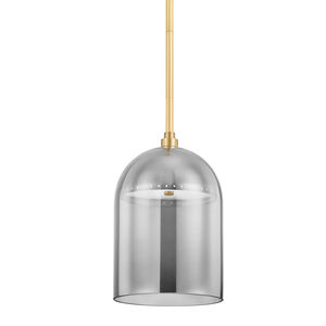 Dorval LED 9 inch Aged Brass Pendant Ceiling Light