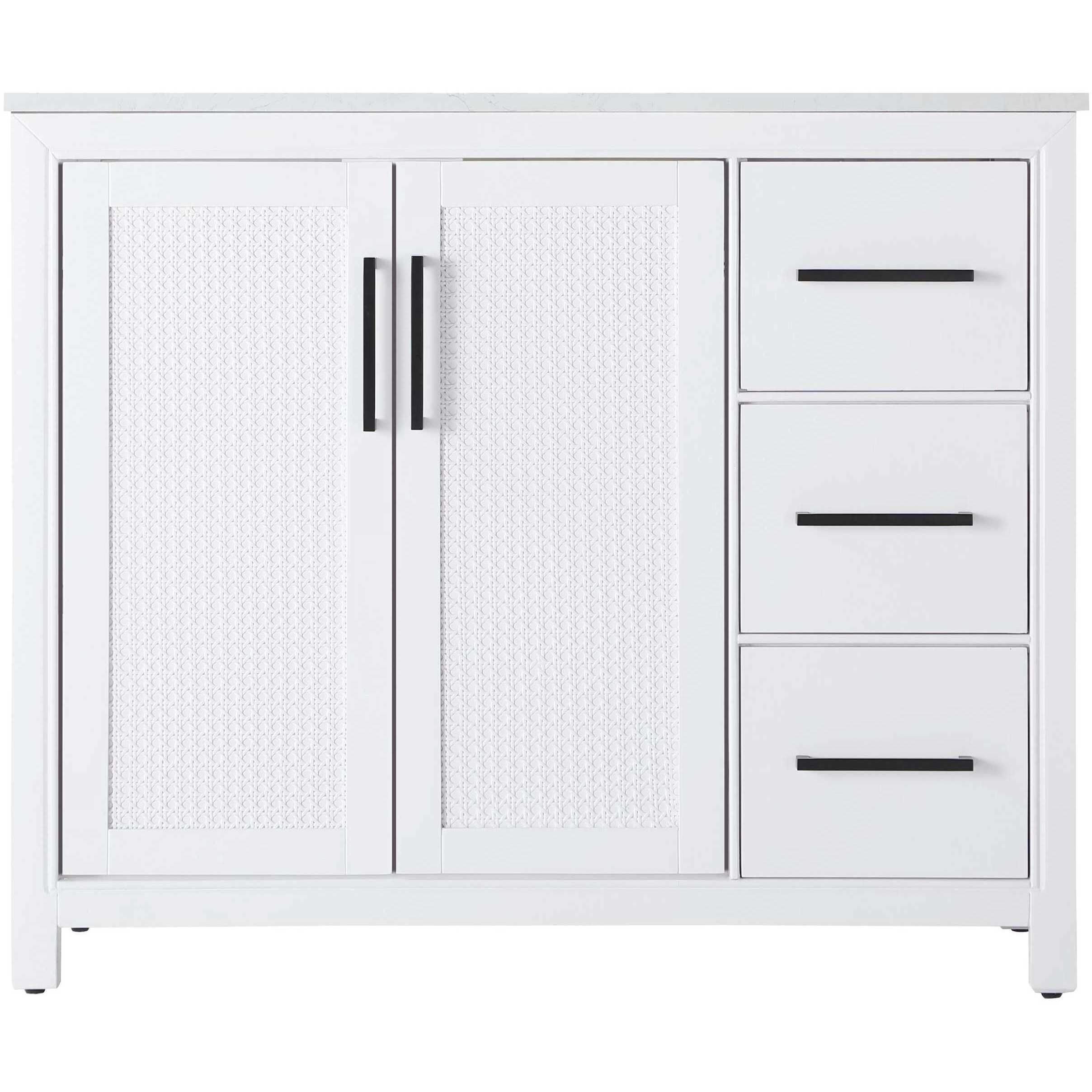 Alina 42 X 34 inch White Bathroom Vanity Cabinet
