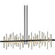 Cityscape LED 51.9 inch Black/Soft Gold Pendant Ceiling Light, Large