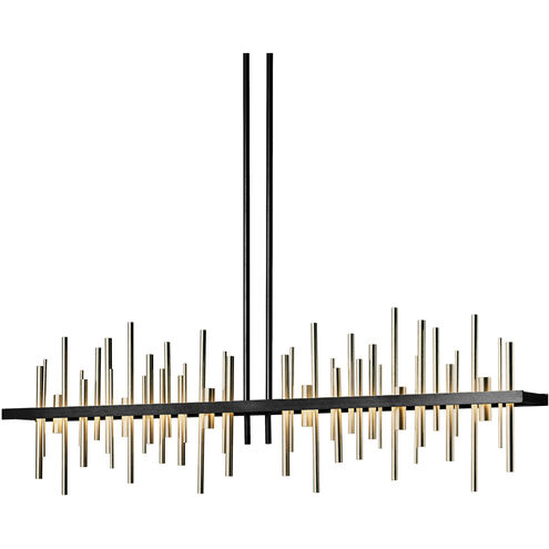 Cityscape LED 51.9 inch Black/Soft Gold Pendant Ceiling Light, Large