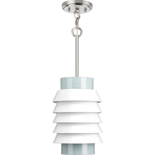 Point Dume™ Onshore 1 Light 8 inch Brushed Nickel Pendant Ceiling Light, Design Series