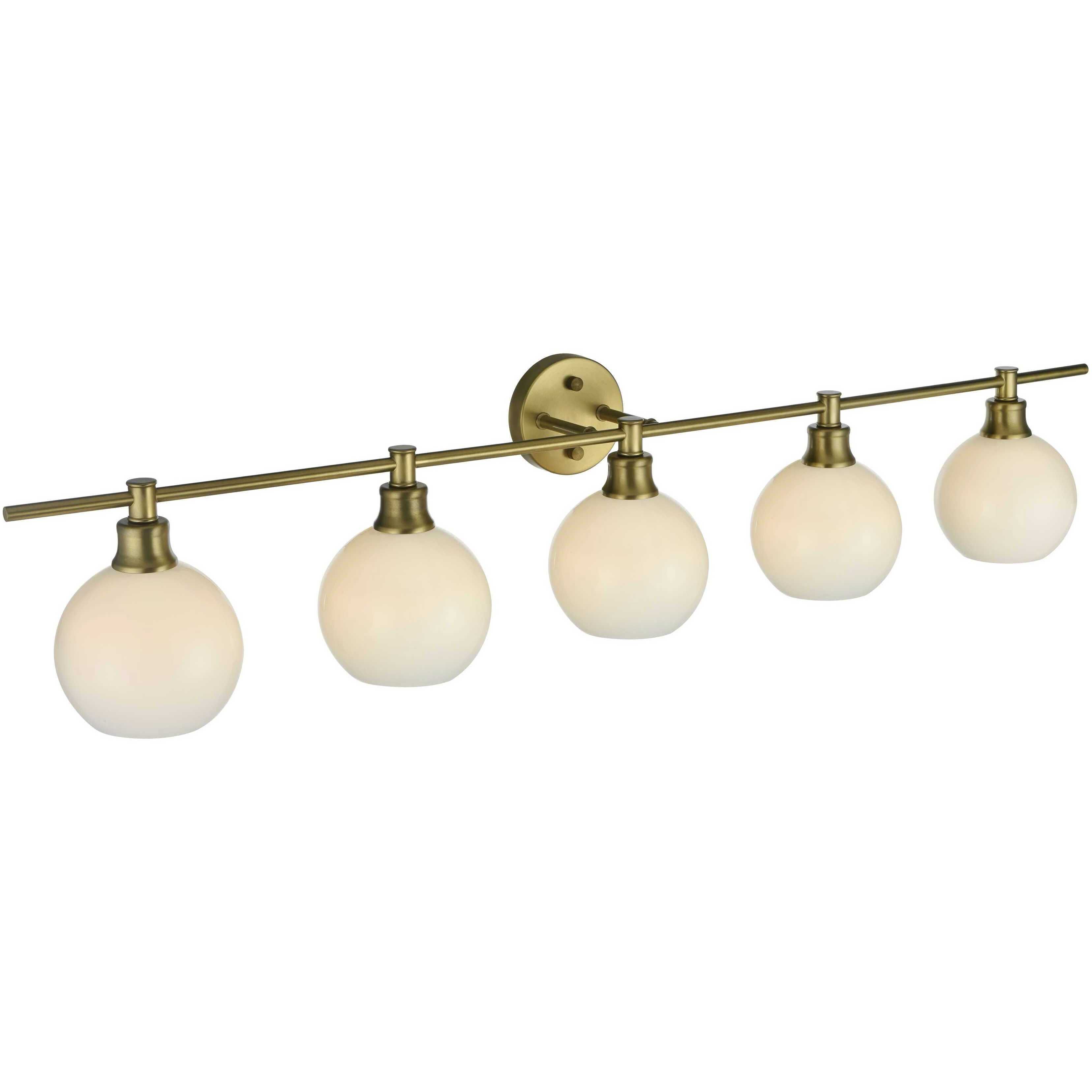 Collier 5 Light 47 inch Satin Gold Bath Sconce Wall Light