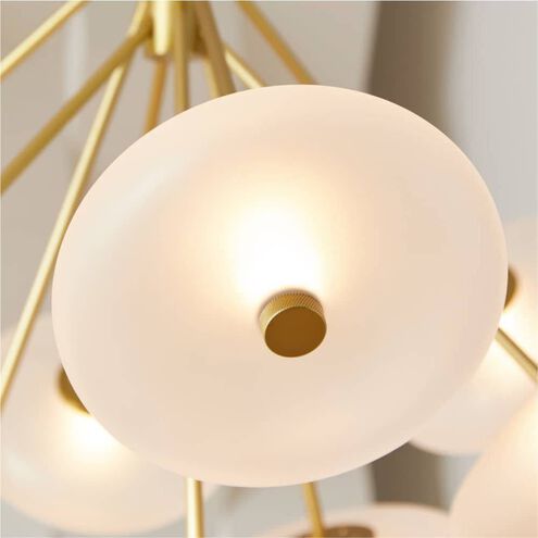 Helios 9 Light 41 inch Antique Brass Chandelier Ceiling Light
