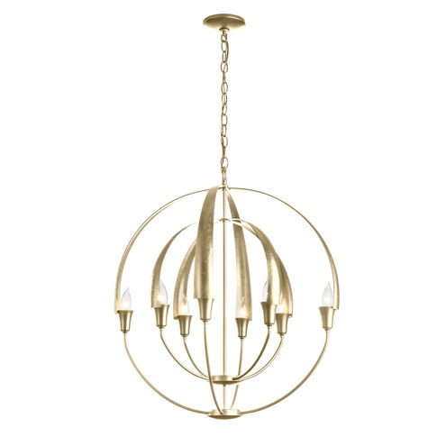 Double Cirque 8 Light 25.4 inch Modern Brass Chandelier Ceiling Light