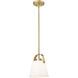 Z-Studio 1 Light 8 inch Heritage Brass Pendant Ceiling Light