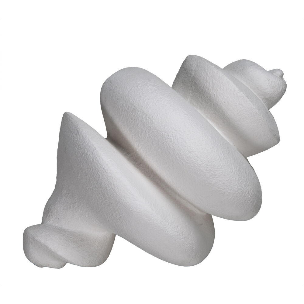 Spiral White Fiber Cement Decor Accessory