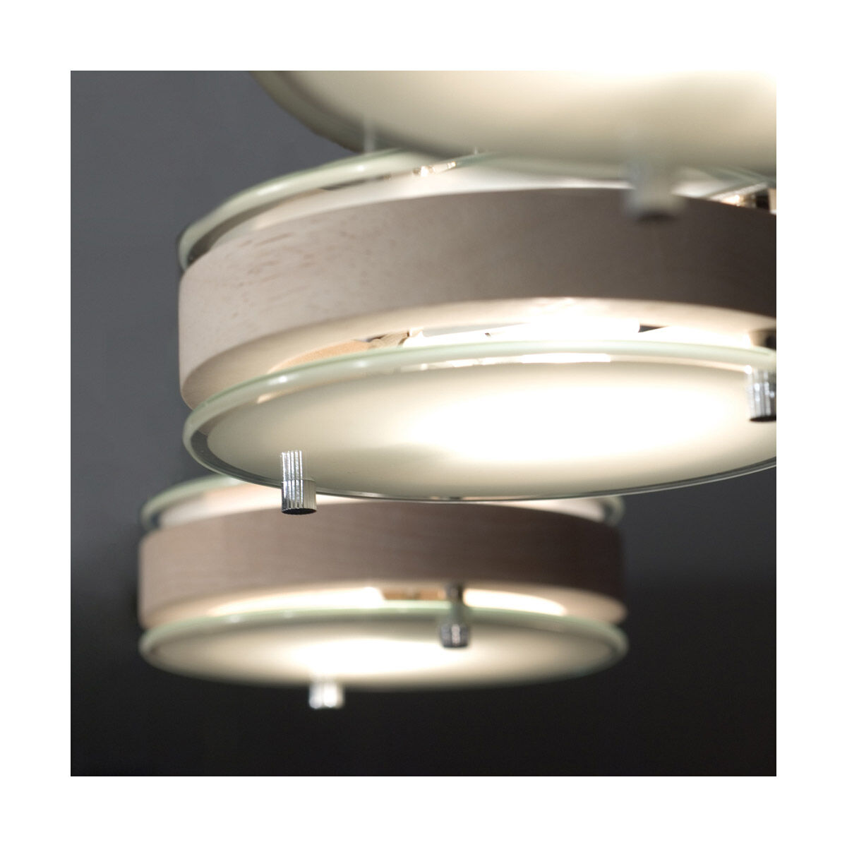 Discus 3 Light Satin Nickel Pendant Ceiling Light