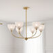 Whitecap 5 Light 28 inch Brushed Gold Chandelier Ceiling Light