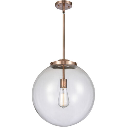Franklin Restoration Beacon LED 16 inch Antique Copper Pendant Ceiling Light in Clear