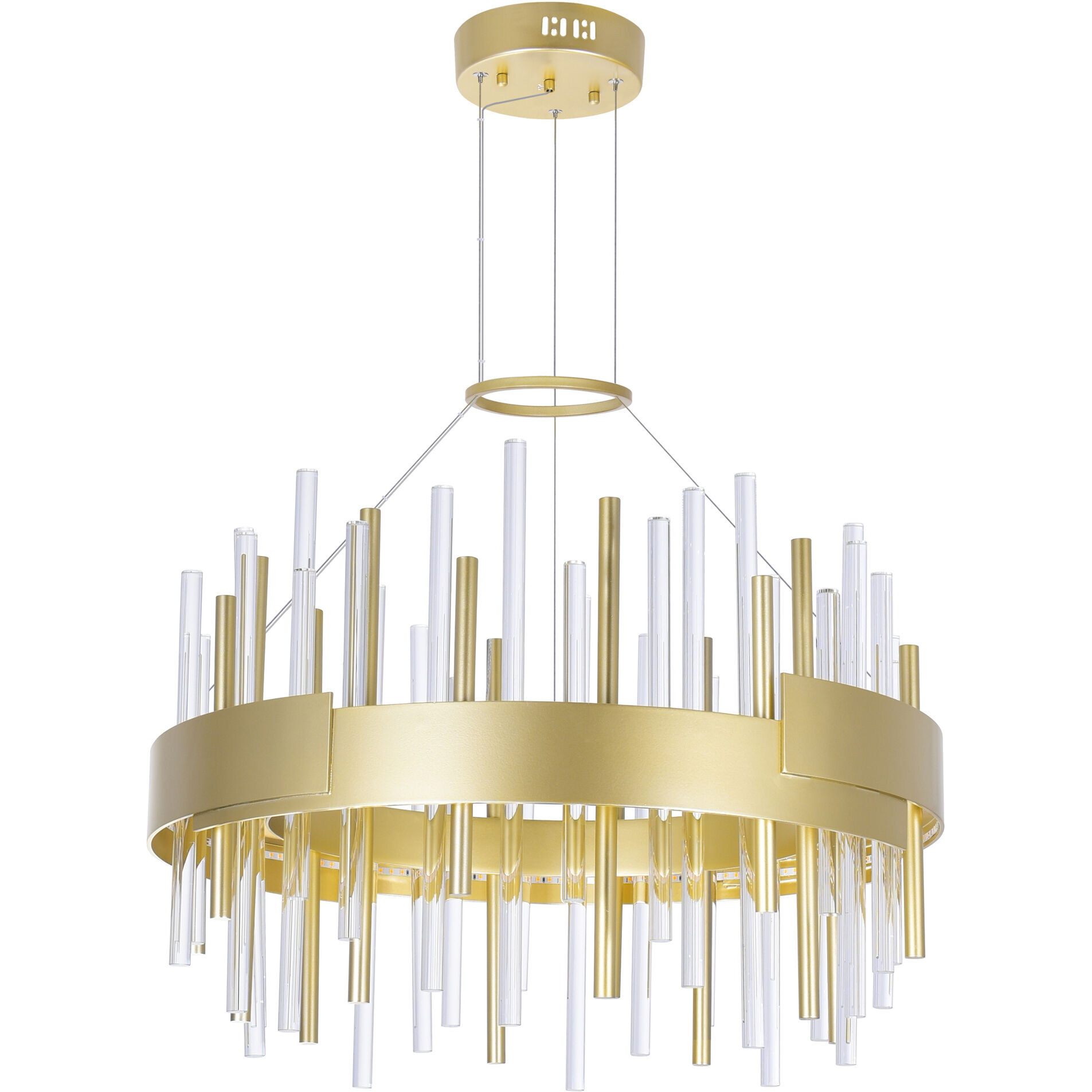 Millipede LED 20 inch Satin Gold Chandelier Ceiling Light