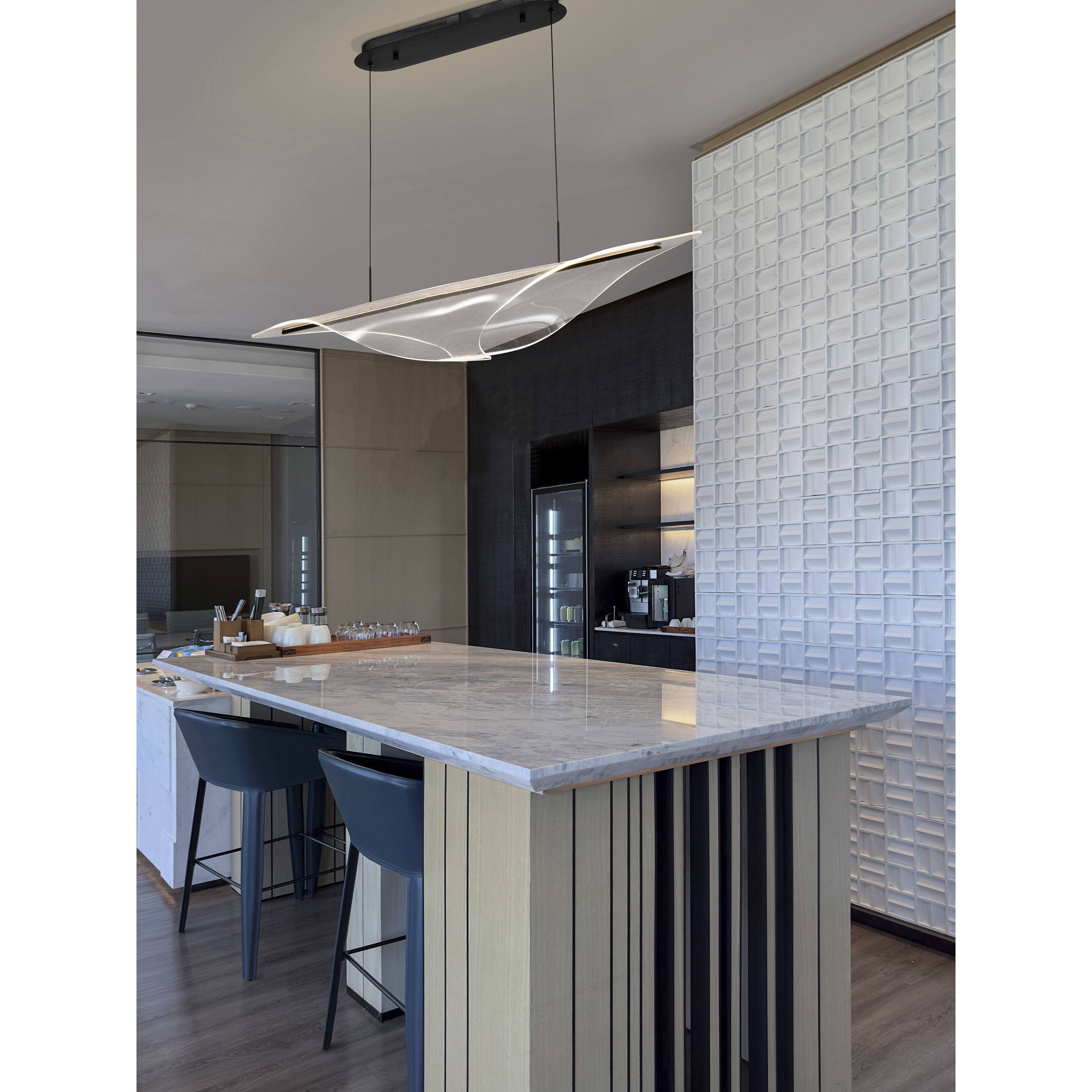 Geneva LED 11.75 inch Matte Black Pendant Ceiling Light