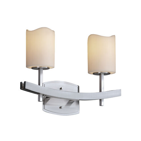 CandleAria LED 15.5 inch Dark Bronze Bath Bar Wall Light in 1400 Lm LED, Amber (CandleAria), Cylinder with Flat Rim, Archway