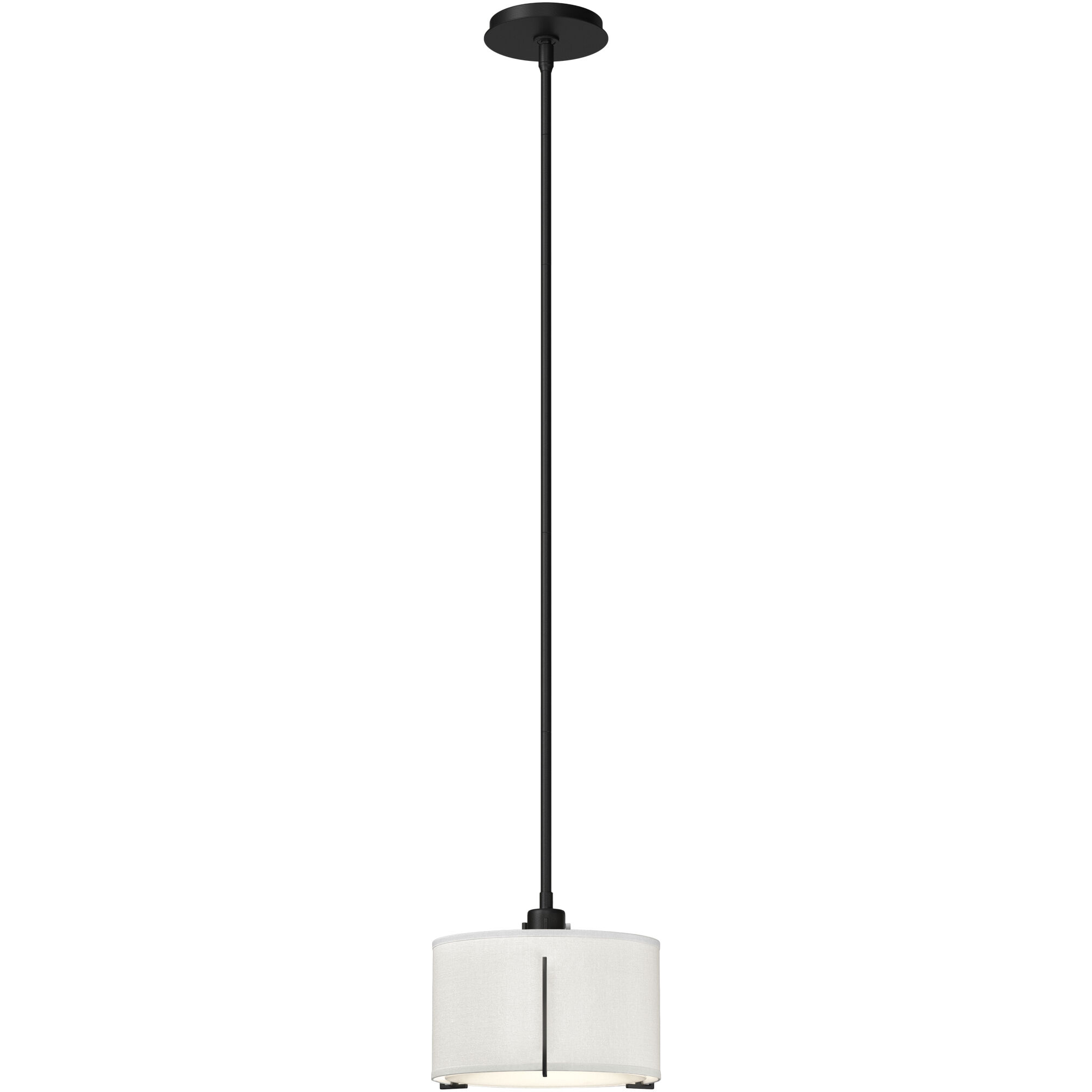 Exos 1 Light 11.6 inch Black Pendant Ceiling Light in Natural Anna, Small