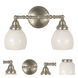 Sheraton 2 Light 15 inch Brushed Nickel Sconce Wall Light