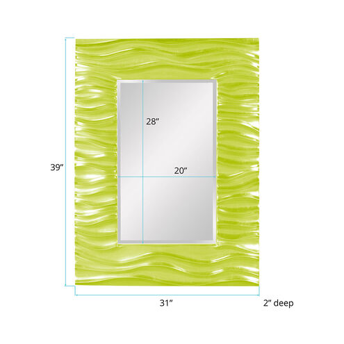 Zenith 39 X 31 inch Glossy Green Wall Mirror