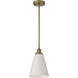 Dahlia 1 Light 8 inch Antique Brushed Brass Pendant Ceiling Light