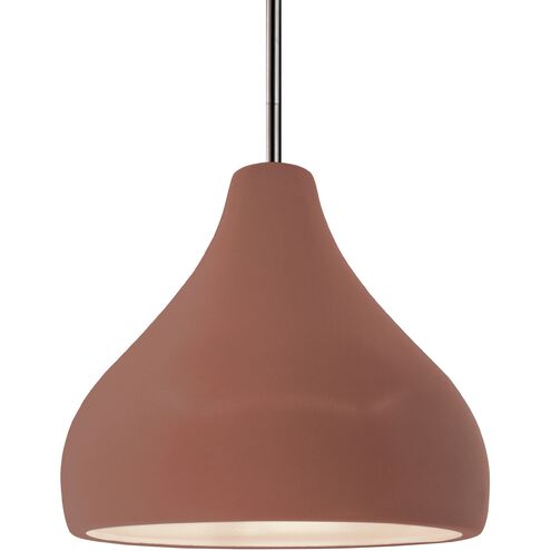 Radiance LED 11.5 inch Canyon Clay and Brushed Nickel Pendant Ceiling Light