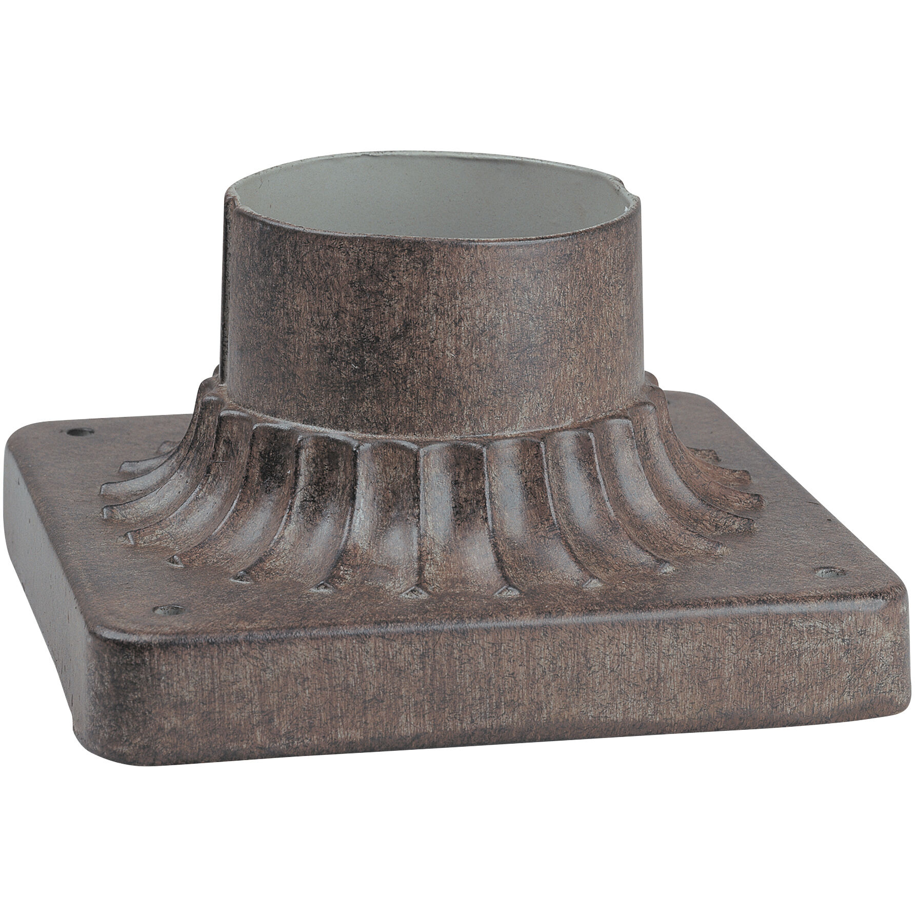 The Great Outdoors 5.88 inch Vintage Rust Outdoor Pier Mount, The Great Outdoors