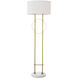 Kaiser 61.81 inch 40.00 watt Antique Brass with White Marble Floor Lamp Portable Light