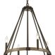 Transitions 12 Light 36 inch Oil Rubbed Bronze Chandelier Ceiling Light