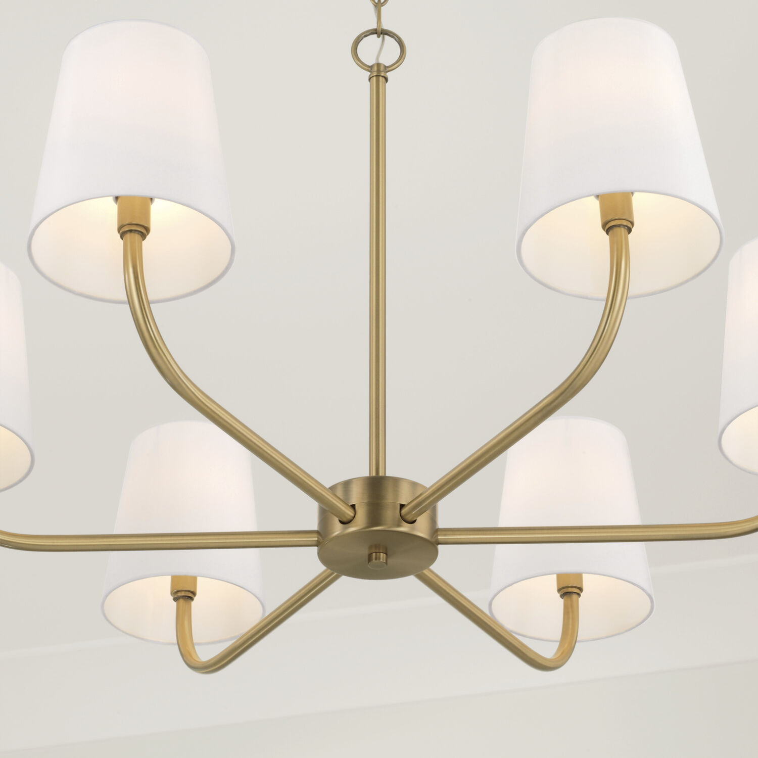 Brody 6 Light 34.5 inch Aged Brass Chandelier Ceiling Light
